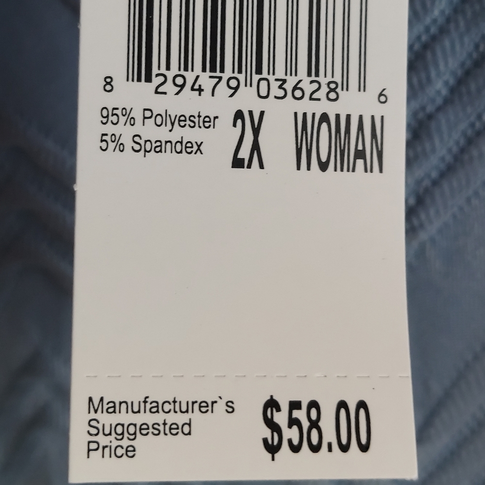 New 2X Hi-Lo Womens Top by Philosophy Dusty Blue - Picture 7 of 13